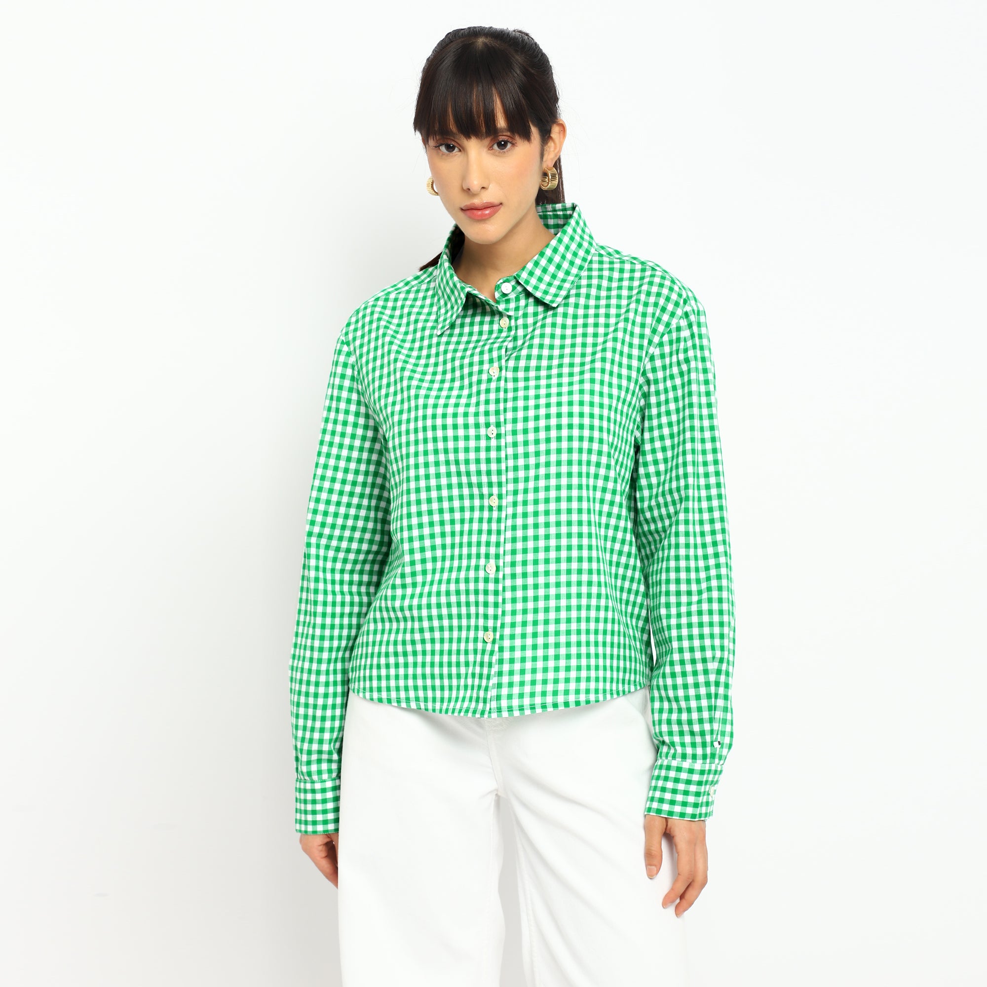 Buy Green Checkered Shirt from The Ulluu Buy Green Checkered Shirt from The Ulluu