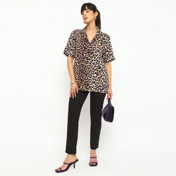Wild Spirit Leopard Print Button-Down Shirt