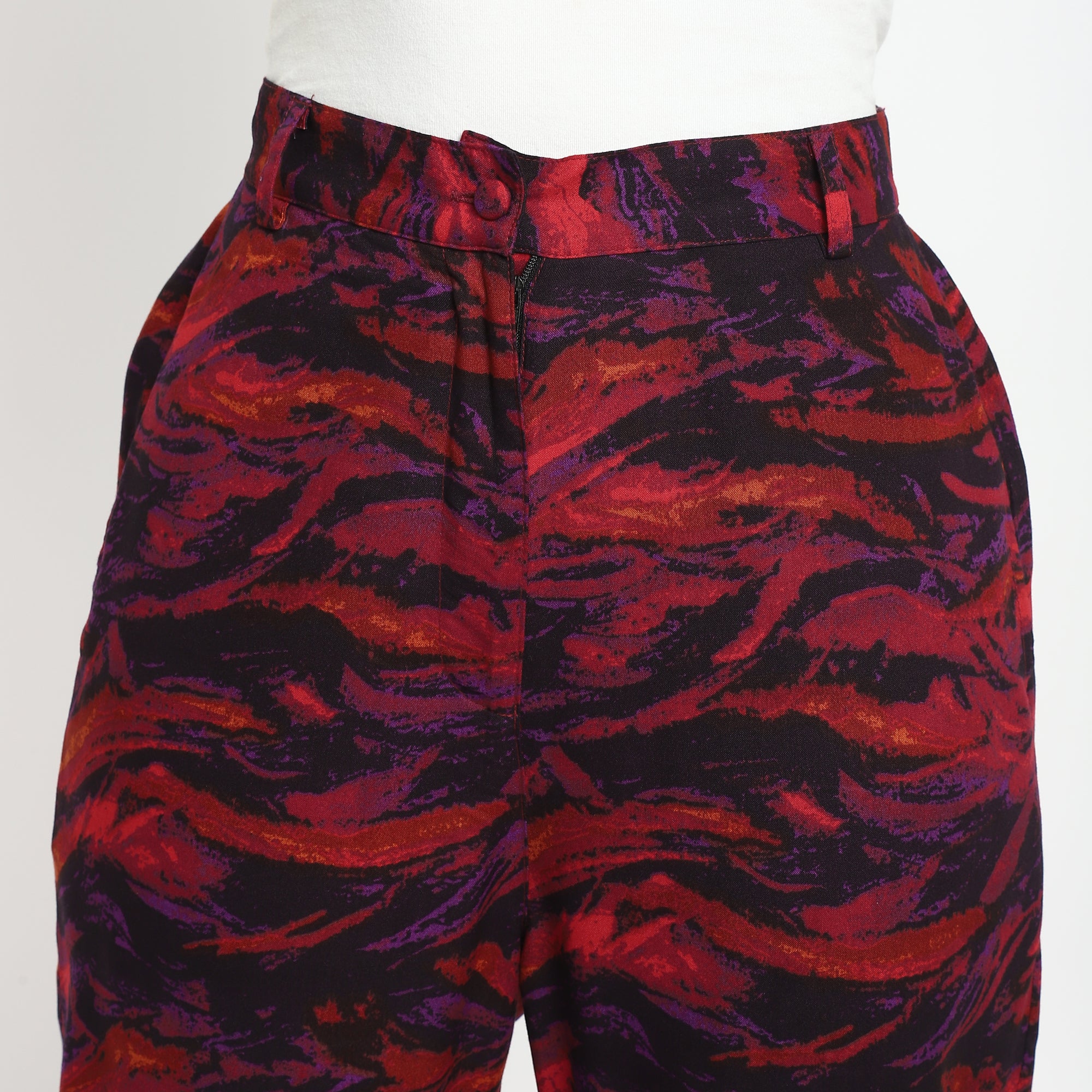 Abstract Print Co-ord Set Shirt & Trousers