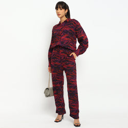 Abstract Print Co-ord Set Shirt & Trousers