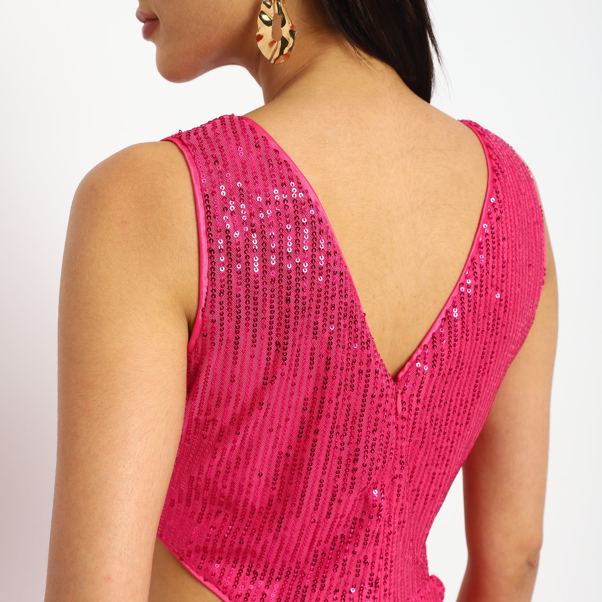 Sequin Cut-Out Bodycon Dress