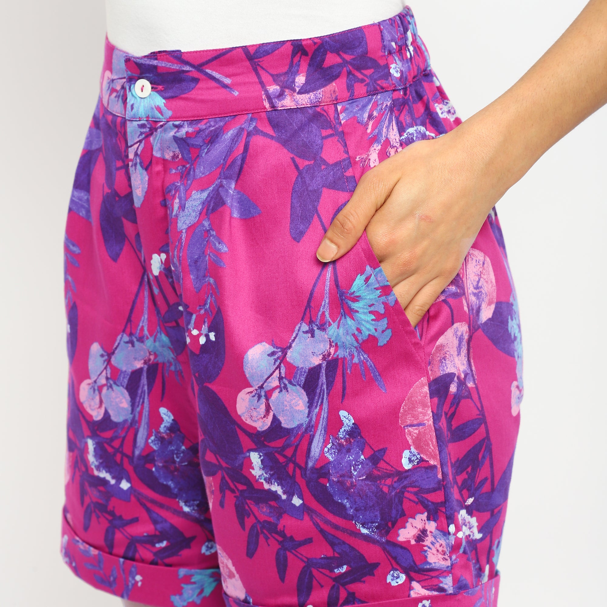 Floral Co-ord Set Oversized Shirt & Shorts